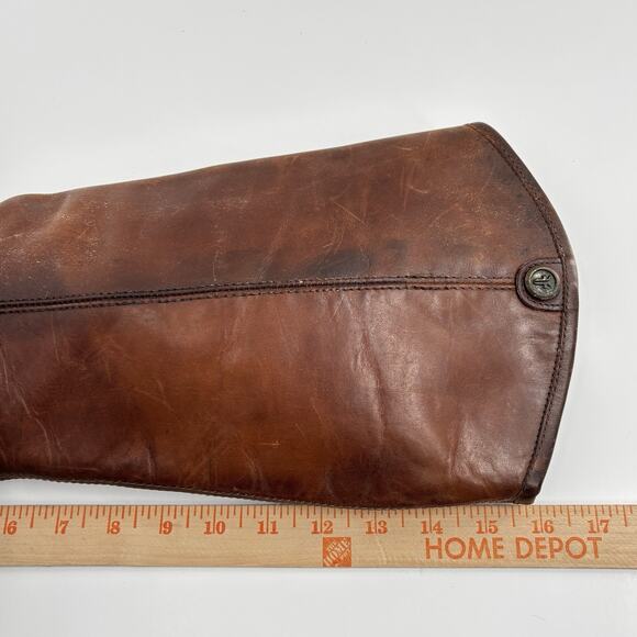 Frye Melissa Button 2 Women's Size 8.5B Brown Leather Boots Redwood - Picture 4 of 11